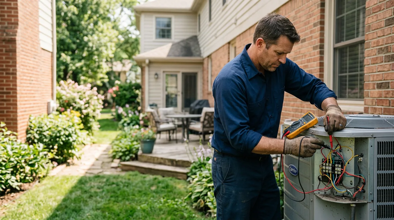 HVAC technician working near Cashion, OK